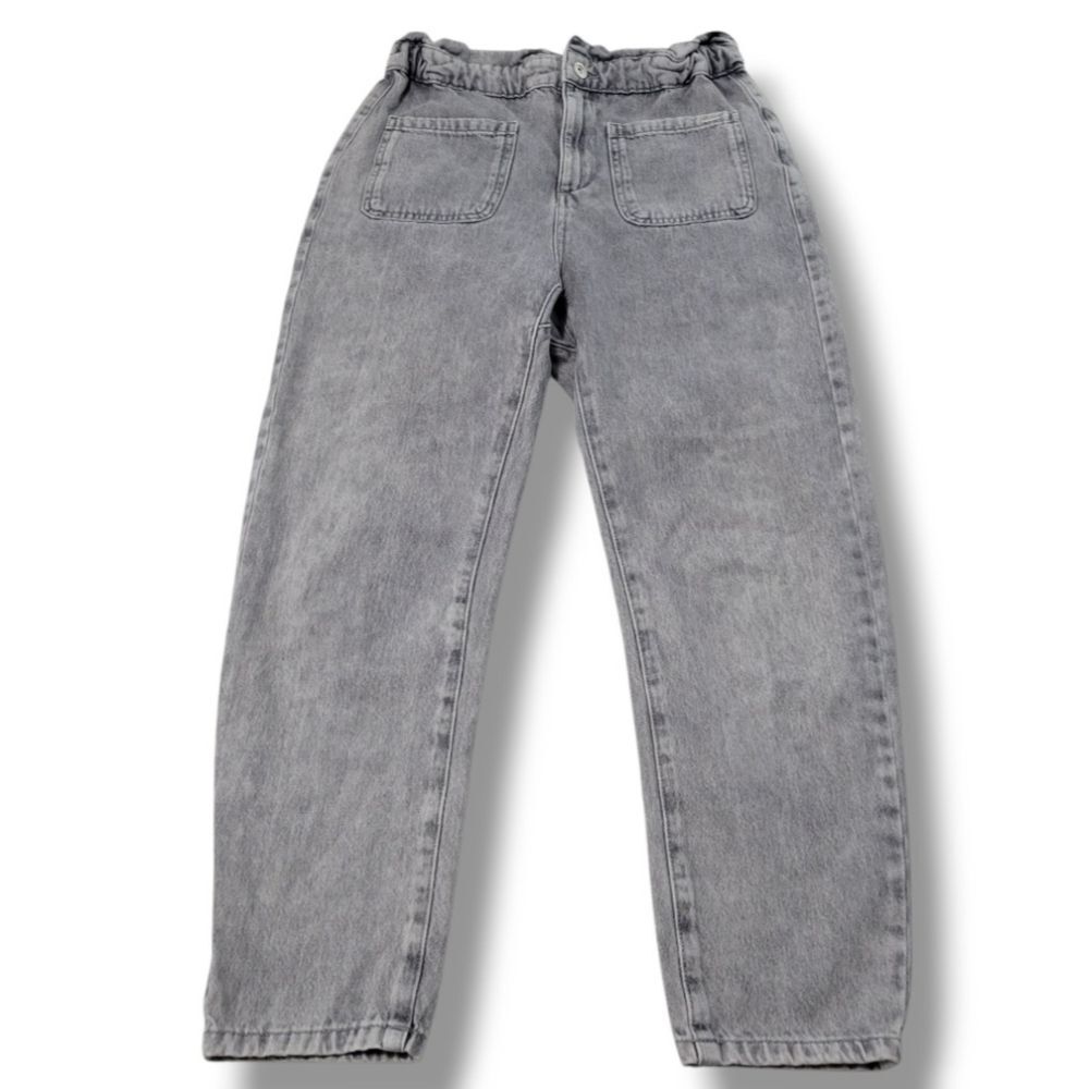 Zara Jeans Size 2 W28" x L26" Women's Zara Mom Jeans Paper Bag Waist Tapered Leg